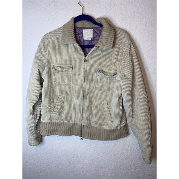 J Jill Western Corduroy chore Knit Neck Quilted Liner S Jacket country barn - Picture 1 of 12